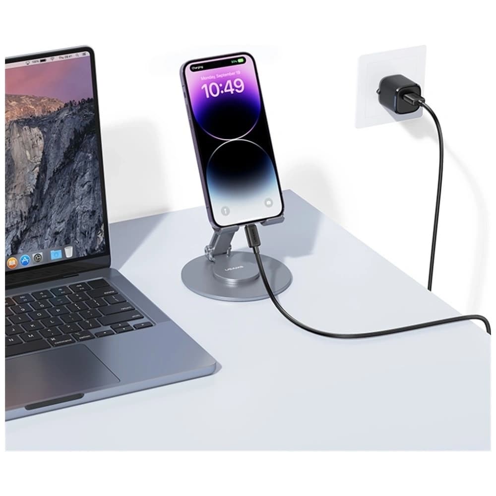 USAMS KY Sorozat US-SJ689 2.4A USB-A / Lightning kábel 1m fehér - 7