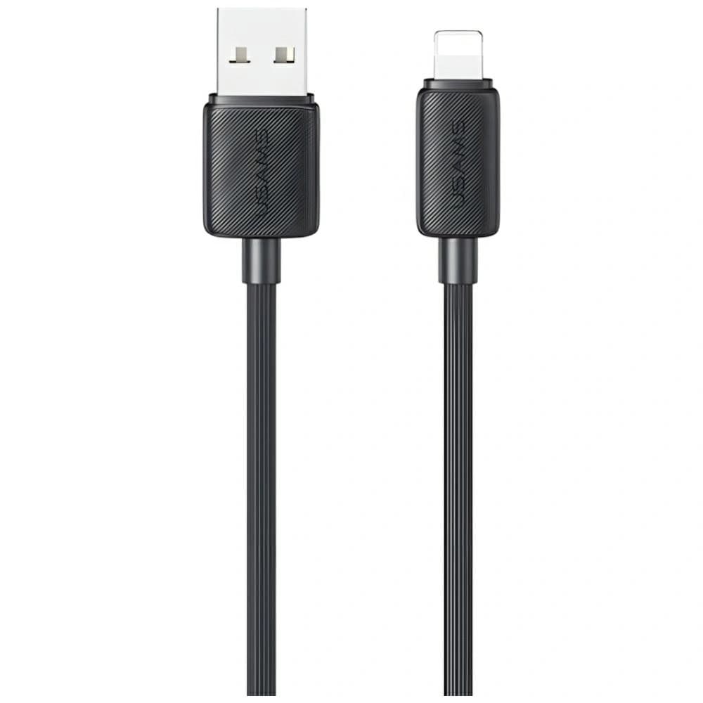 USAMS KY Sorozat US-SJ689 2.4A USB-A / Lightning kábel 1m fekete - 1