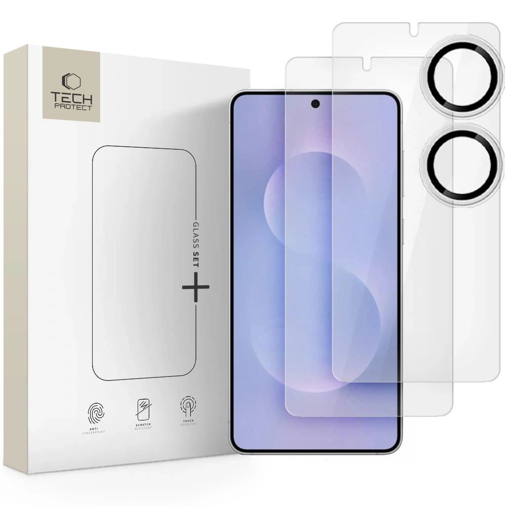 Set de sticlă Tech-Protect + Samsung Galaxy S25 Edge Clar [3 PACHET] - 1