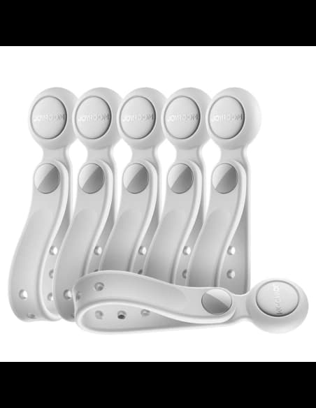 Opaska na kable Joyroom JR-ZS422 silikonowa z magnesem biała [6 PACK]