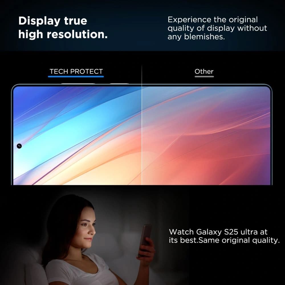 Tech-Protect Quick Set+ Samsung Galaxy S25 Ultra Clar [2 PACHET] - 4