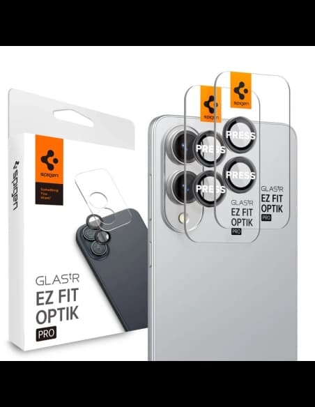 Spigen Optik Pro Glas.tr ez Fit Kamera Schutz Samsung Galaxy S25 Edge Schwarz [2 PACK]