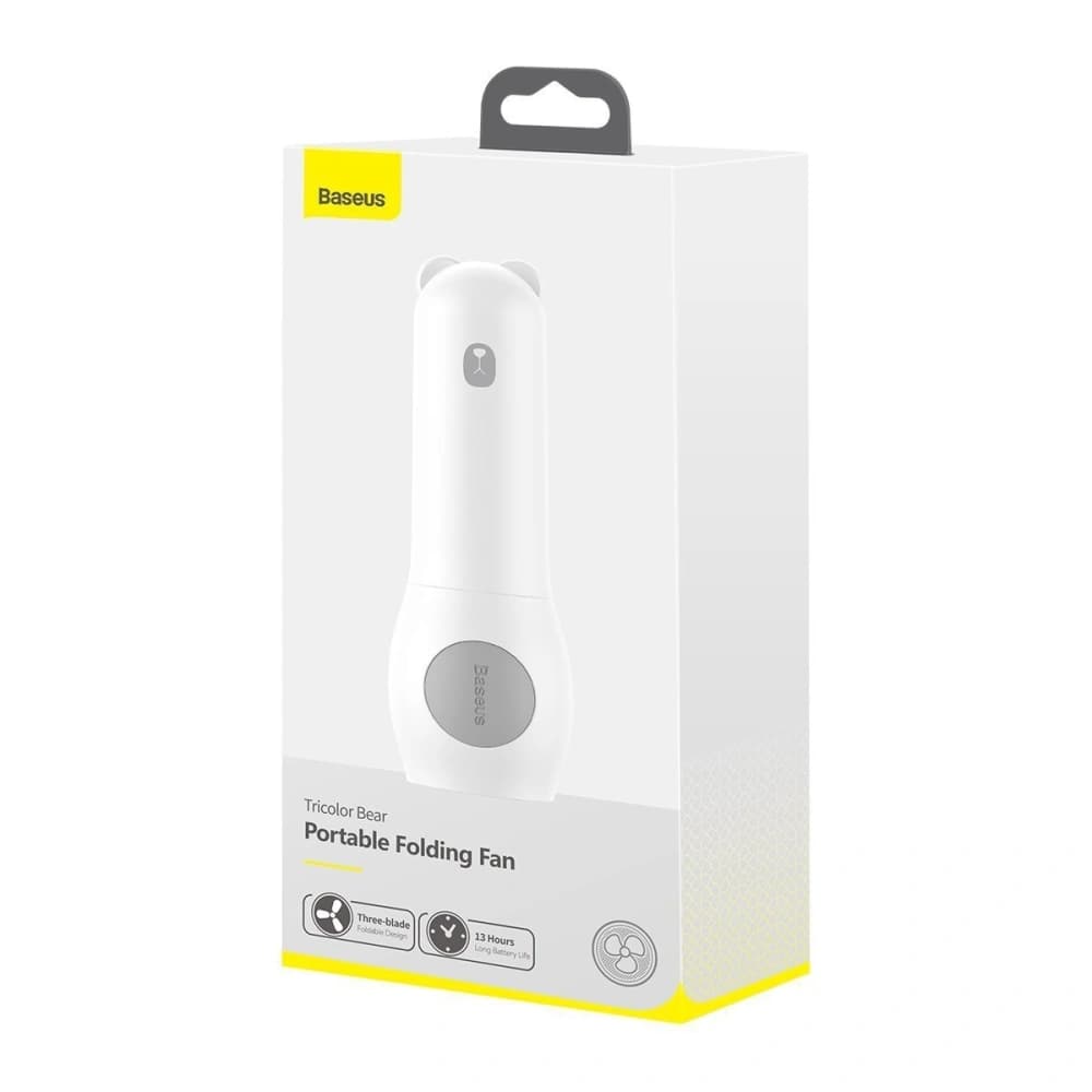 Baseus Tragbarer Handventilator Tricolor Bär (weiß) - 8