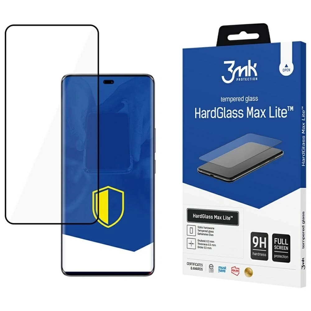 Sticlă securizată 3MK HardGlass Max Lite pentru Honor Magic7 Lite negru - 1