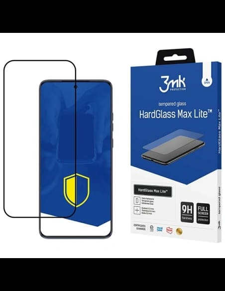 Gehärtetes Glas 3MK HardGlass Max Lite für Motorola Edge 50 Neo schwarz