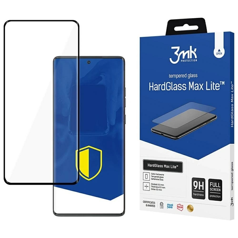 Tempered glass 3MK HardGlass Max Lite für Motorola Moto G85 schwarz - 1