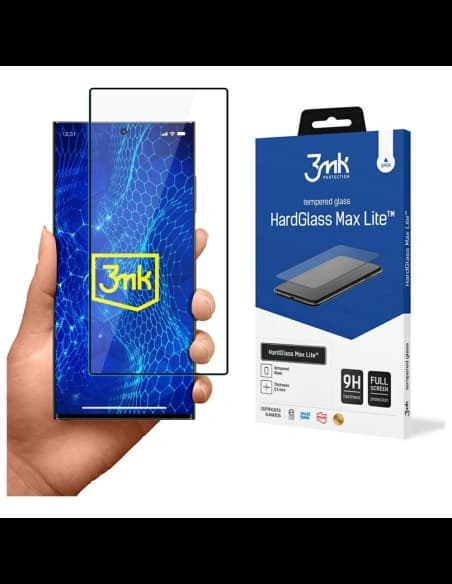 Sticlă securizată 3MK HardGlass Max Lite pentru Samsung Galaxy S24 Ultra neagră