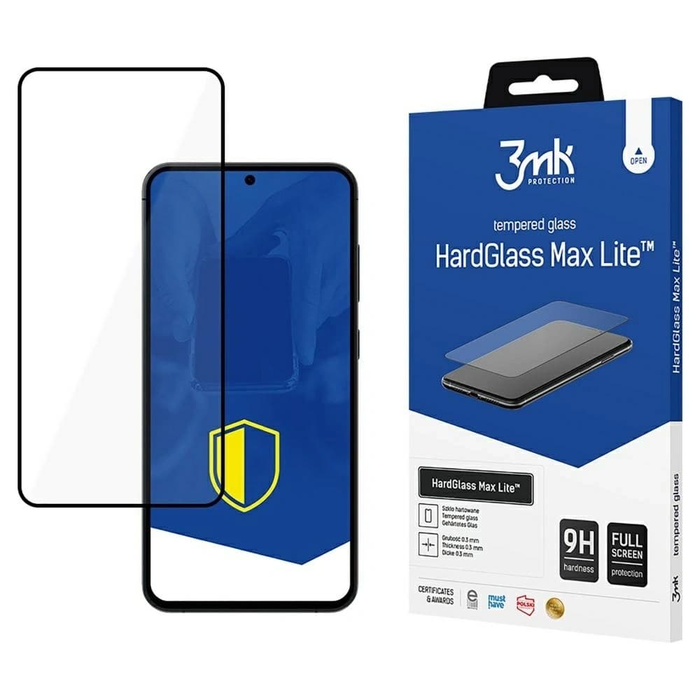 Sticlă securizată 3MK HardGlass Max Lite pentru Samsung Galaxy S25+ Plus negru - 1