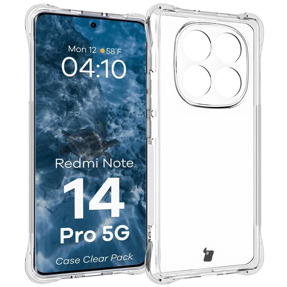 Husa flexibilă Bizon Case Clear Pack + 2x folie de protecție pentru ecran Xiaomi Redmi Note 14 Pro 5G - 3