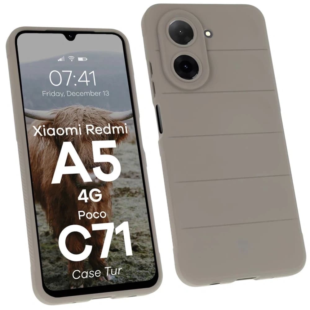 Bizon pouzdro Tur Xiaomi Redmi A5 4G / POCO C71 4G světle šedá