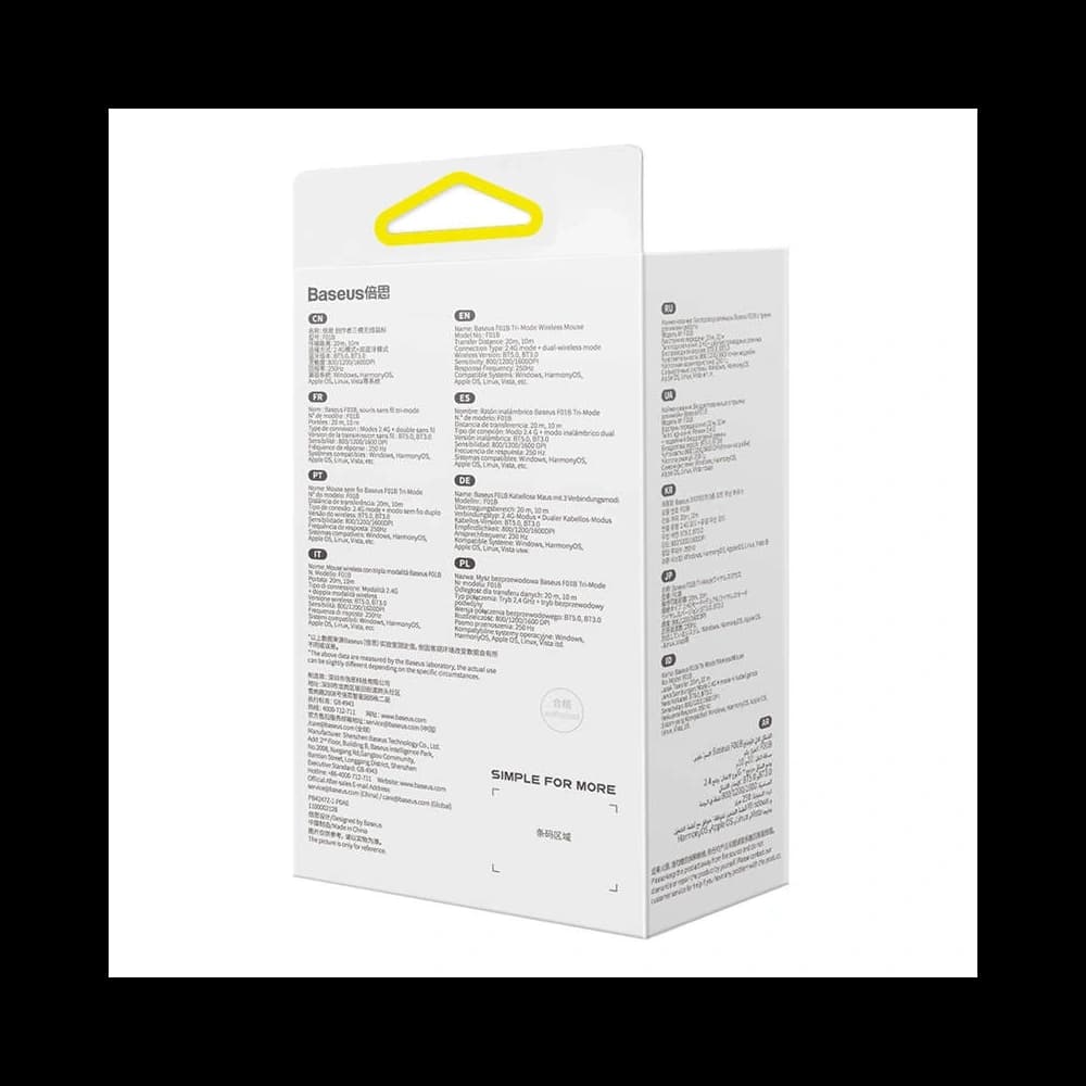 Baseus F01B Tri-Mode Wireless Mouse 2.4G BT 5.0 1600 DPI (pink) - 10