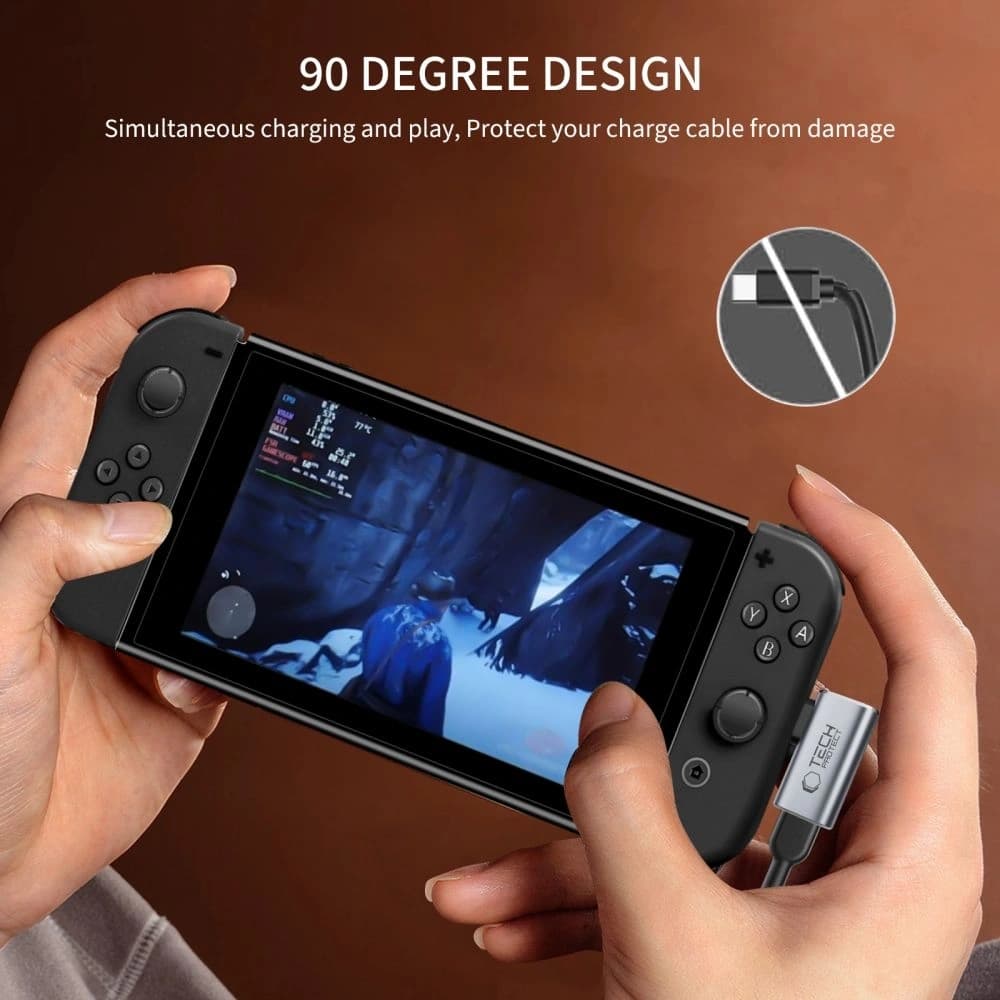 Adapter USB-C / USB-C Tech-Protect Ultraboost AA01 Angle Adapter USB-C Grey - 4