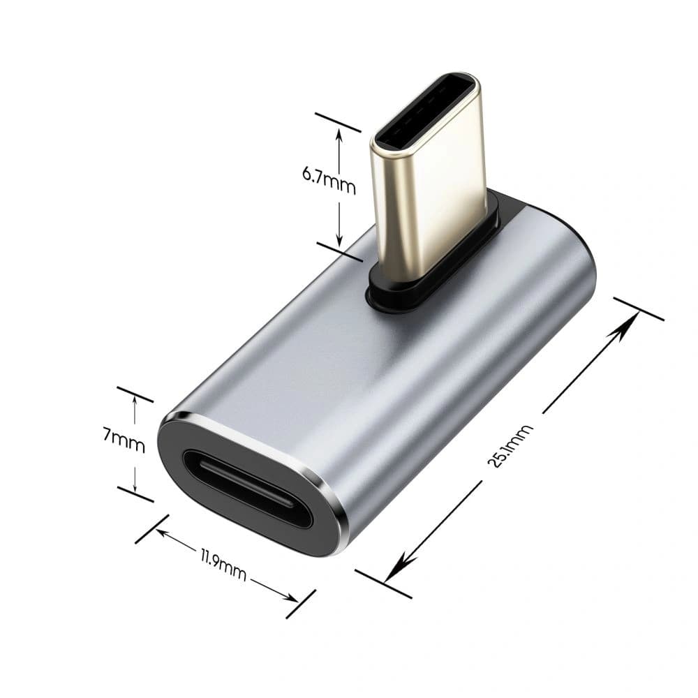 Adapter unghi Tech-Protect Ultraboost AA03 USB-C Gri - 2