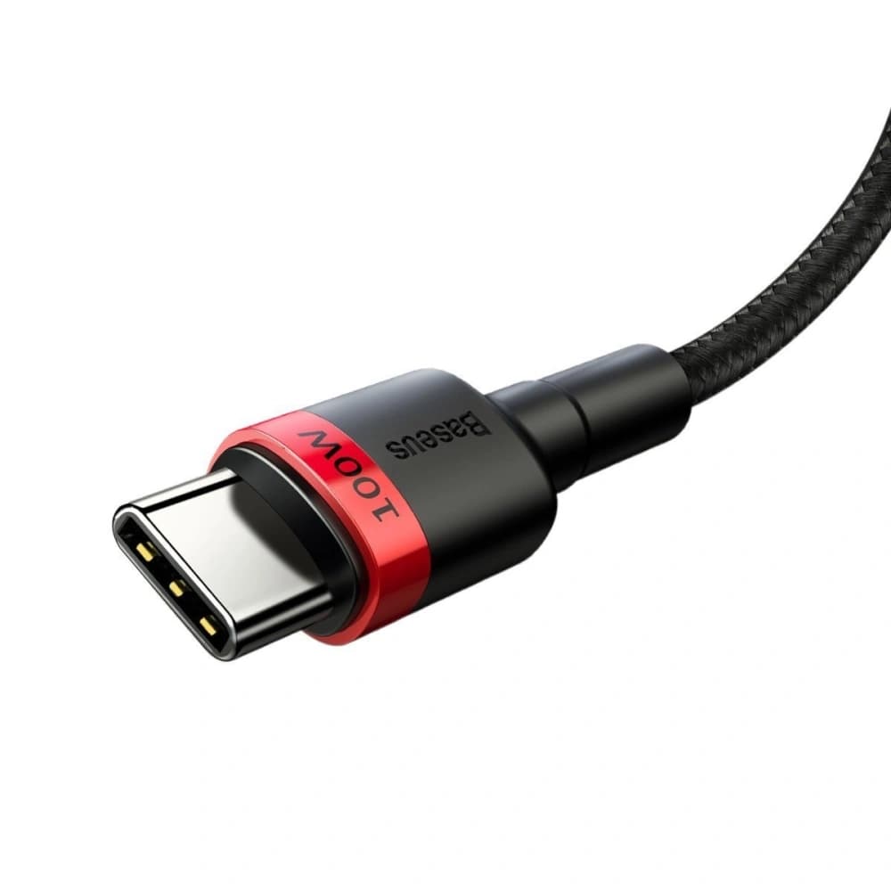 Baseus USB-C-Kabel Cafule, QC 3.0, PD 2.0, 100W, 5A, 2m (rot/schwarz) - 3