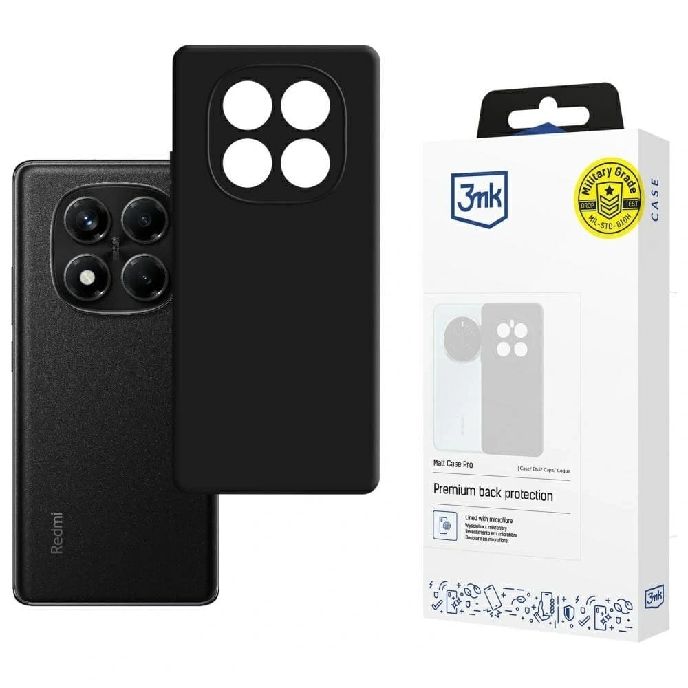 3MK Matt Case Pro Redmi Note 14 Pro 4G negru