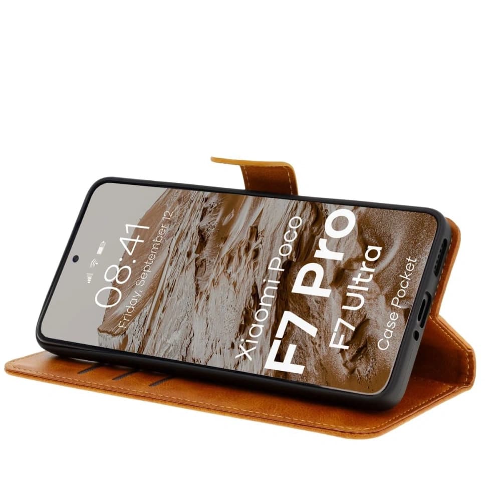 BIZON tok zsebes Xiaomi POCO F7 Pro / F7 Ultra barna - 5