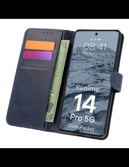 Husa BIZON pentru Realme 14 Pro 5G, albastru marin