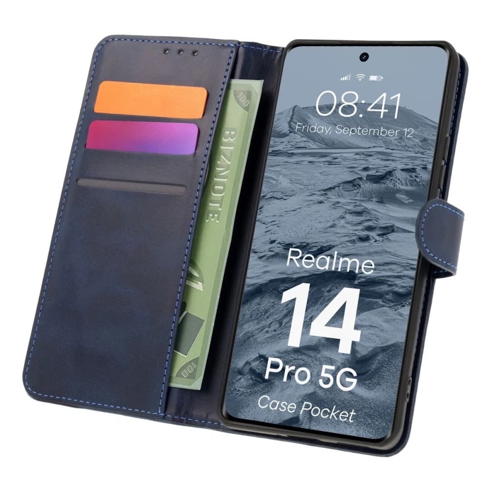Husa BIZON pentru Realme 14 Pro 5G, albastru marin - 1