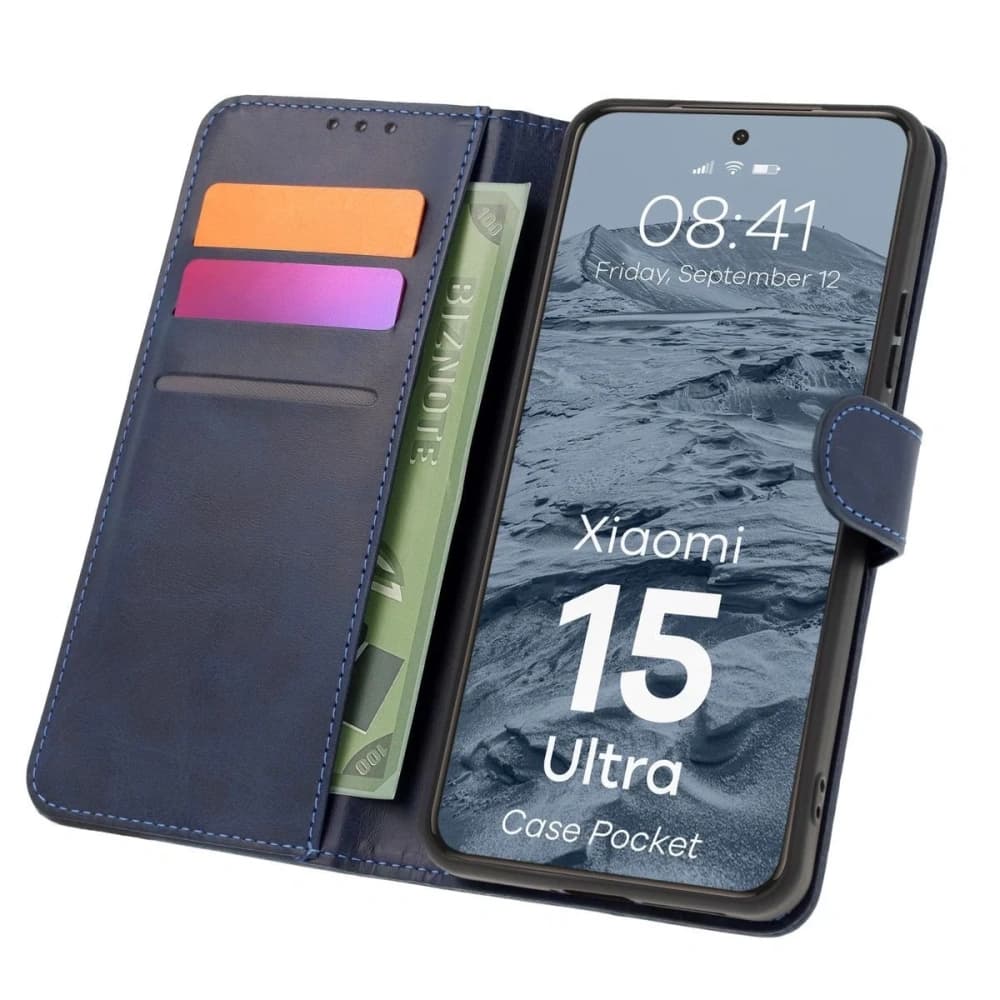 BIZON Case Pocket Xiaomi 15 Ultra navy blue