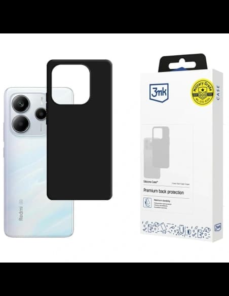 3MK silikonový kryt Xiaomi Redmi Note 14 5G černý