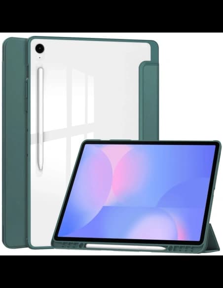 Husa Bizon Tab Clear Matt Samsung Galaxy Tab S10 FE+ Plus verde închis