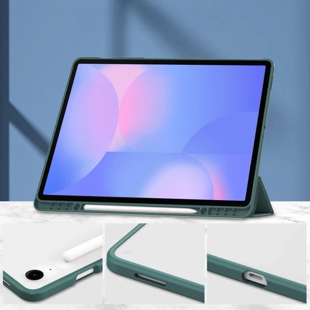 Bizon Case Tab Klar Matt Samsung Galaxy Tab S10 FE+ Plus dunkelgrün - 3