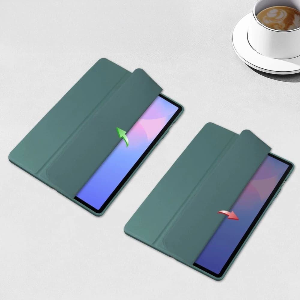 Bizon Case Tab Klar Matt Samsung Galaxy Tab S10 FE+ Plus dunkelgrün - 5
