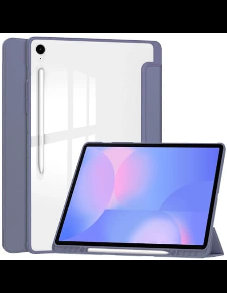 Husa Bizon Tab Clear Matt pentru Samsung Galaxy Tab S10 FE+ Plus lavandă