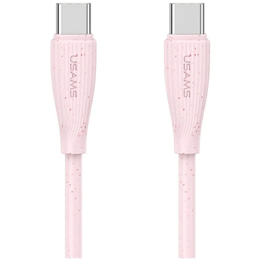 USAMS Green Series SJ716 USB-C / USB-C Kabel 60W 1m pink
