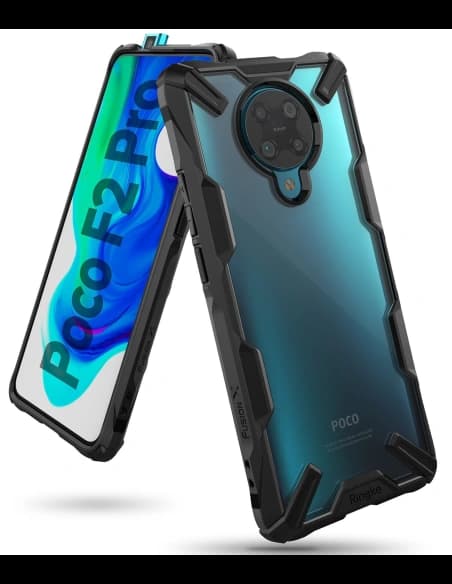 Etui Ringke Fusion-X Pocophone F2 Pro/Redmi K30 Pro Negru