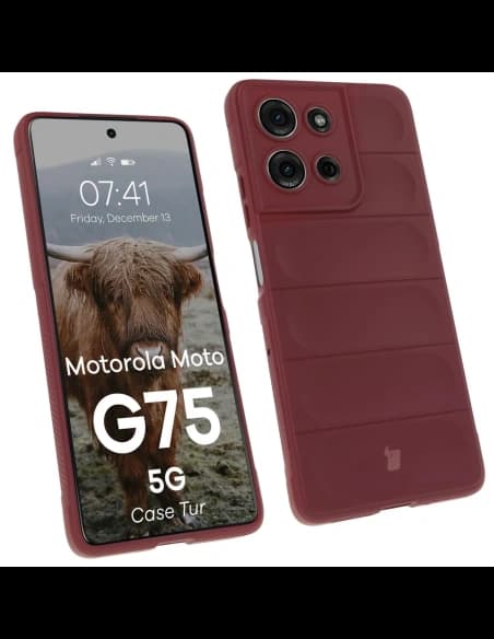 Bizon Case Tur Motorola Moto G75 5G burgundy