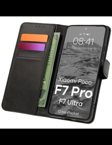 Bizon tok zseb Xiaomi POCO F7 Pro / F7 Ultra fekete