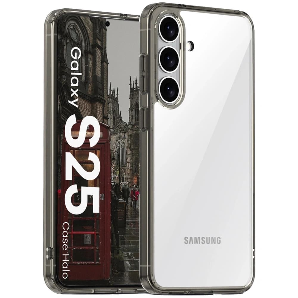 Bizon Case Halo Samsung Galaxy S25 kouřově černá