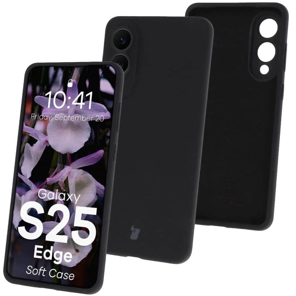 Husa moale Bizon pentru Samsung Galaxy S25 Edge neagră - 1