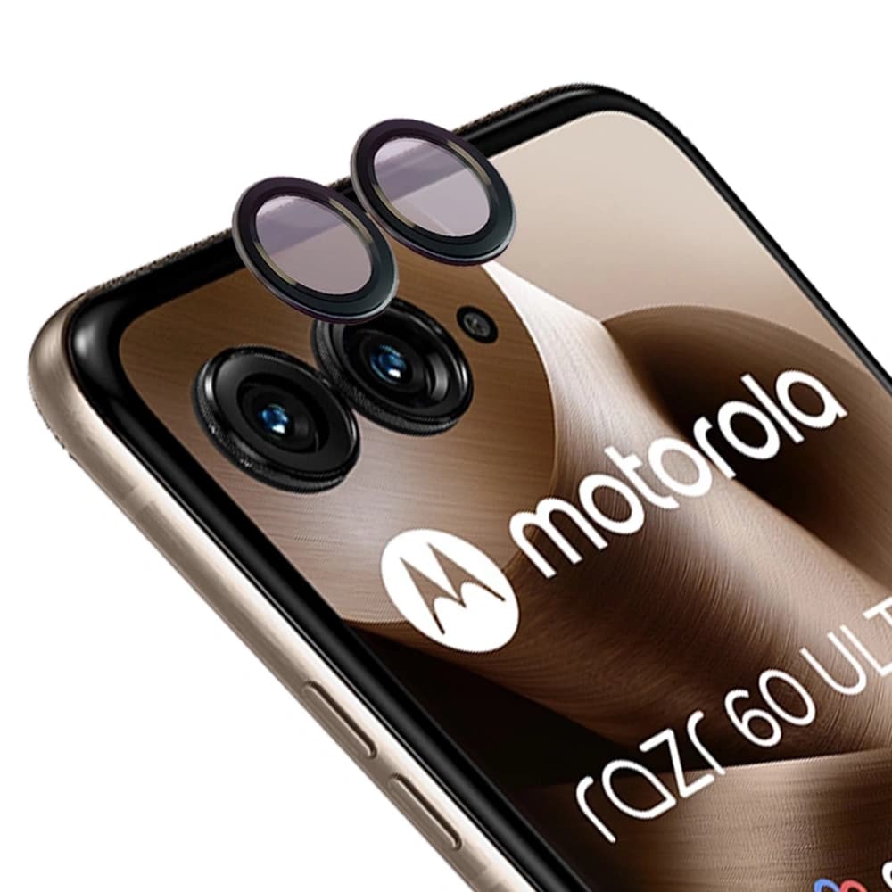 Bizon Glass Snap Lens Motorola Razr 60 Ultra cadru negru