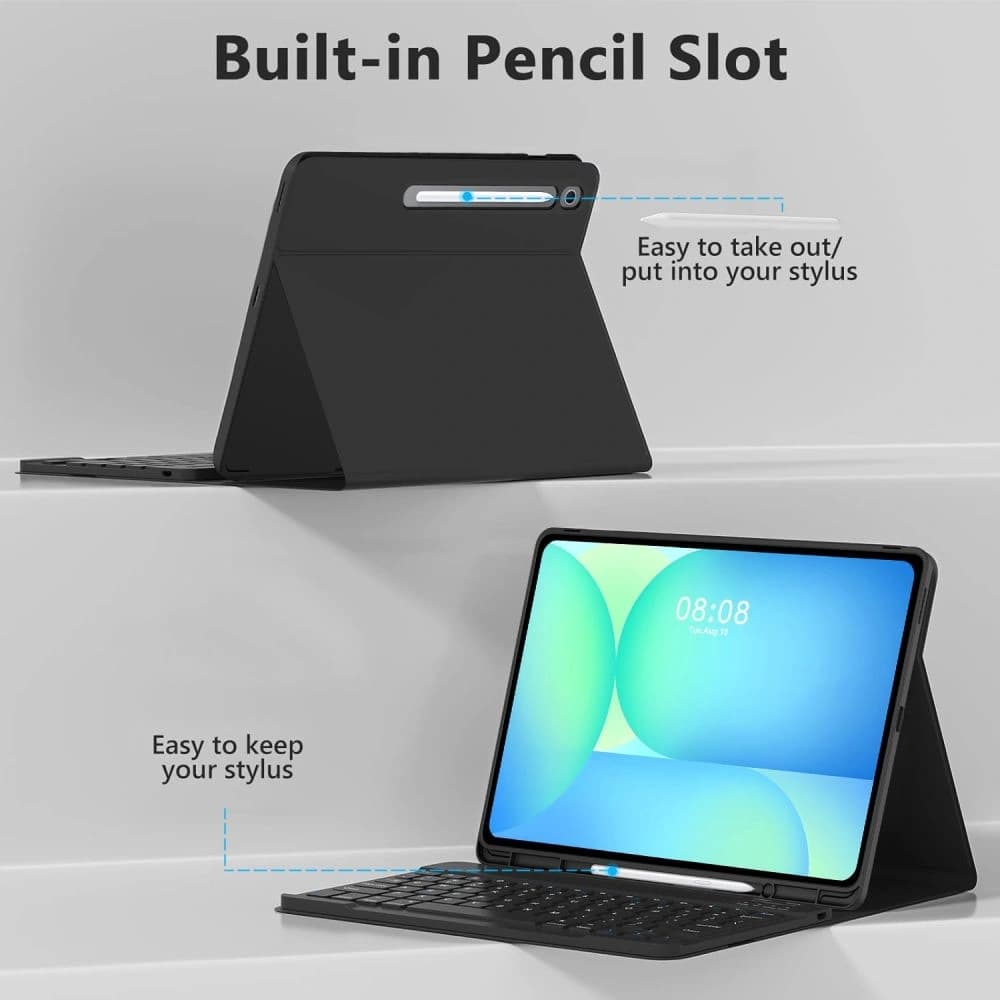Tech-Protect SmartCase Pen + Tastatură Samsung Galaxy Tab S10 FE+ Plus 13.1 X620 / X626b Negru - 6