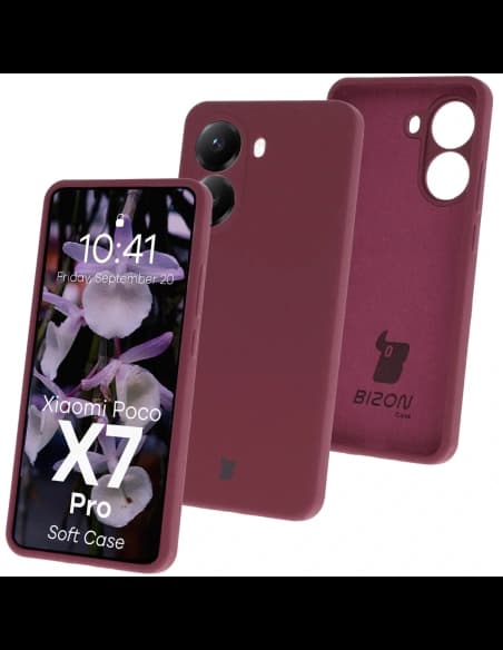 Husa moale Bizon pentru Xiaomi POCO X7 Pro violet închis