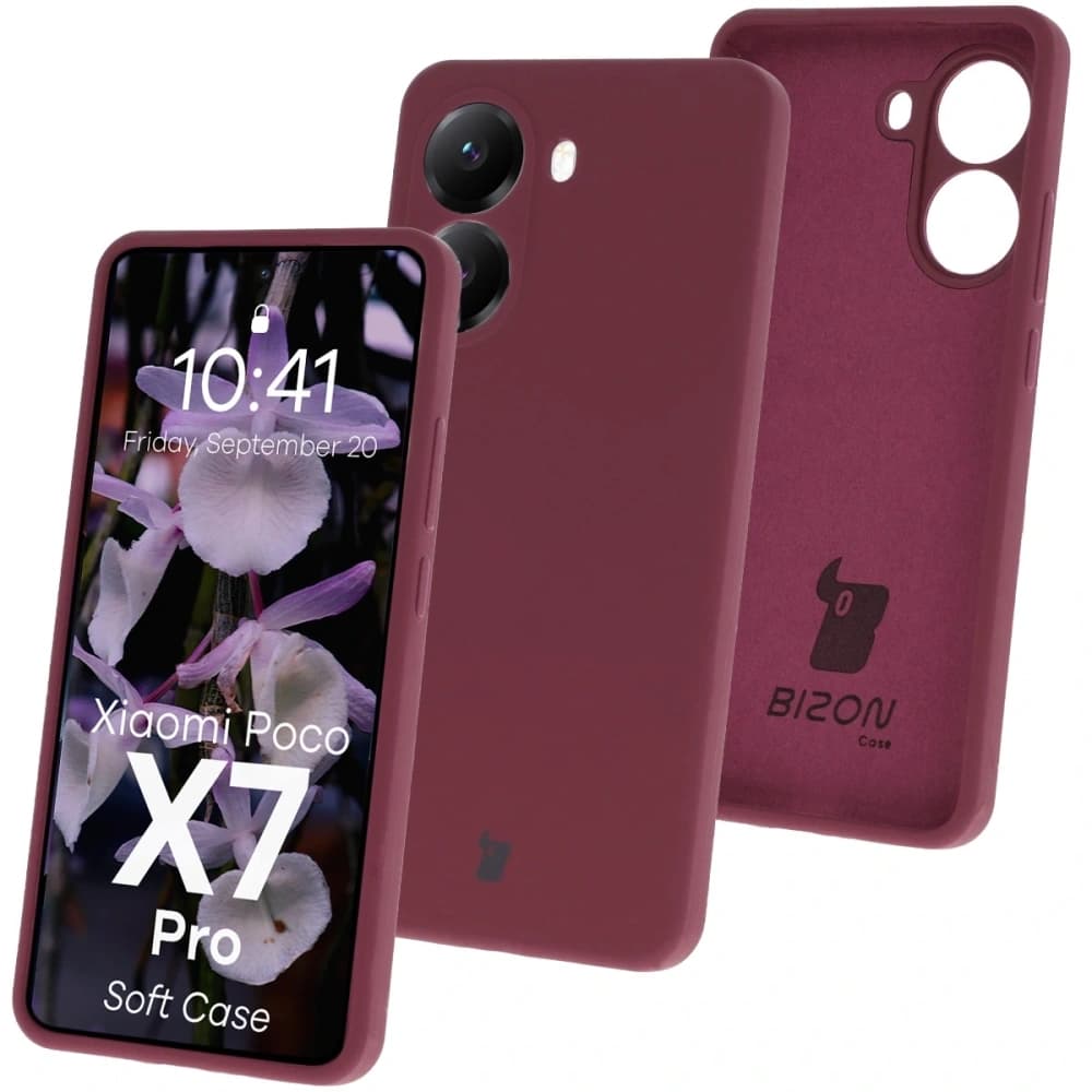 Husa moale Bizon pentru Xiaomi POCO X7 Pro violet închis