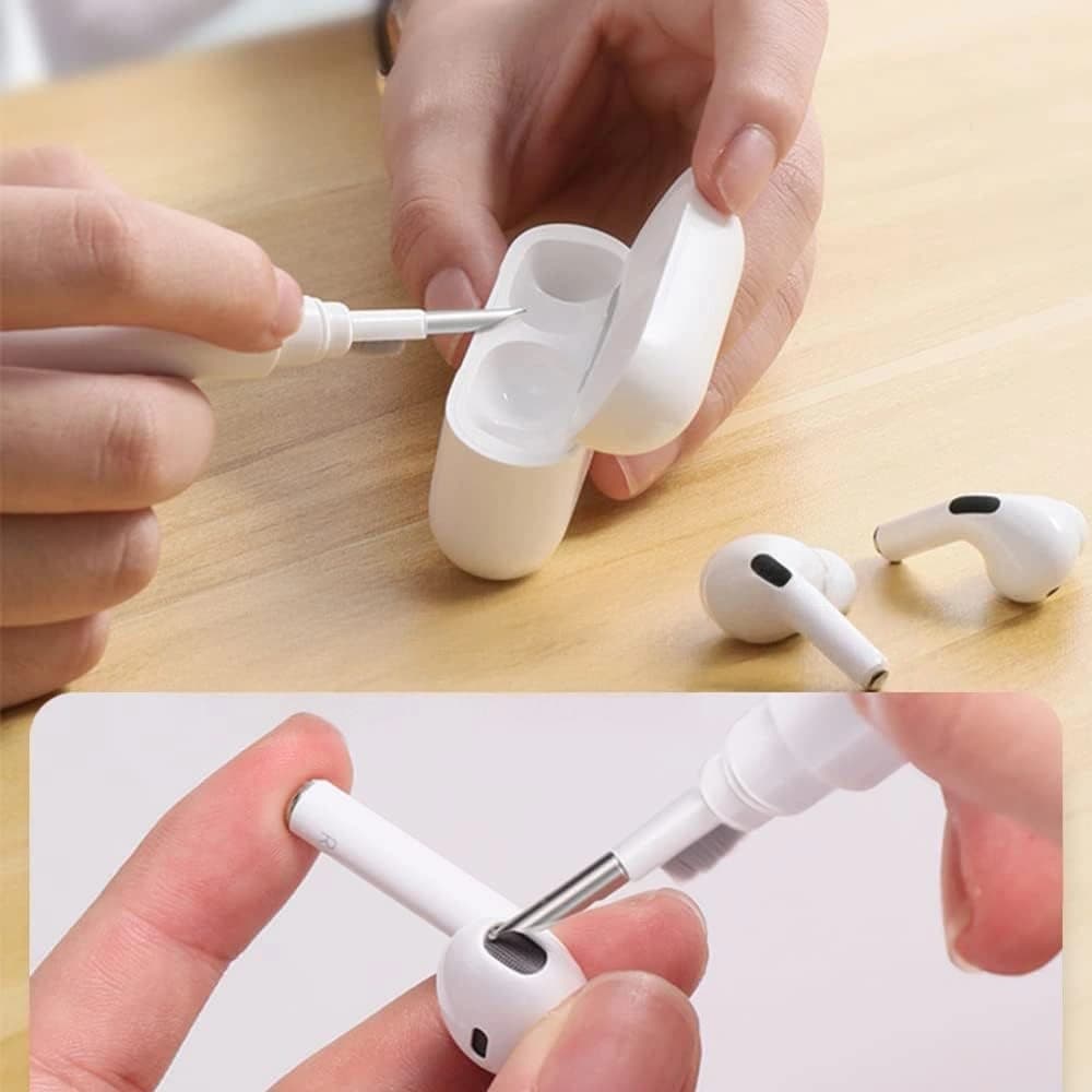 Zestaw czyszczący Tech-Protect CS02 Cleaner Set 3in1 For Earphone White - 4