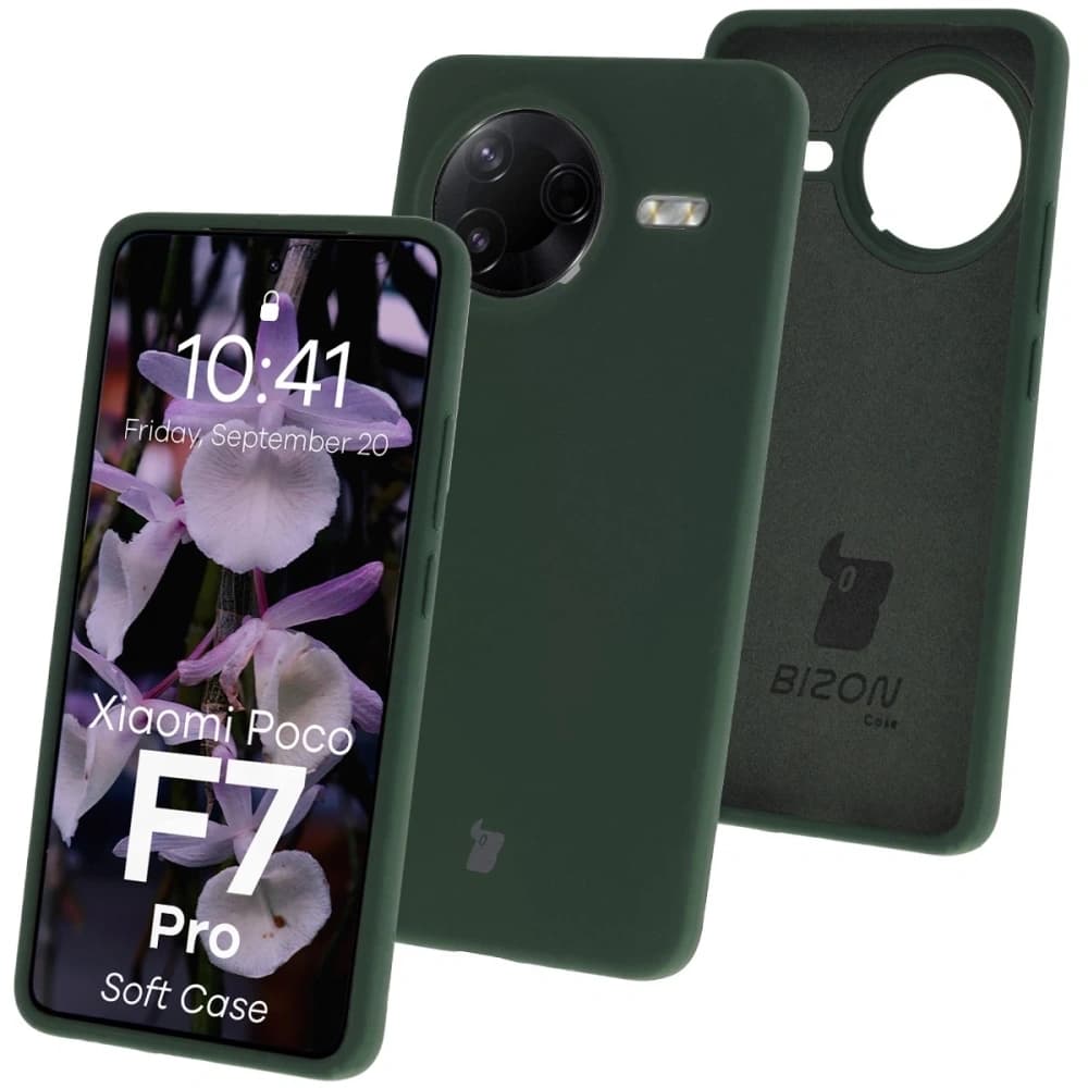 Bizon Soft Case Xiaomi POCO F7 Pro sötétzöld