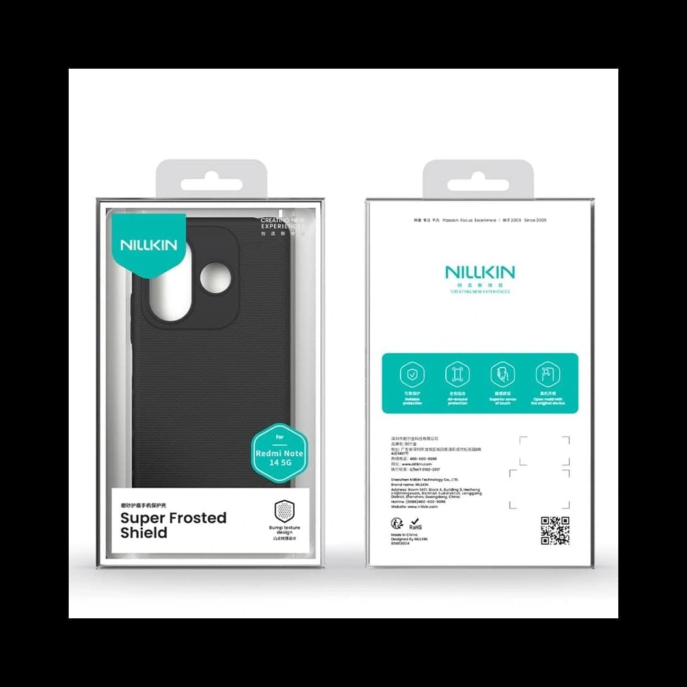 Nillkin Super Frosted Shield Xiaomi Redmi Note 14 5g, Black / Czarny - 7