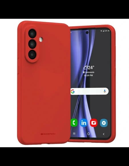 Etui Mercury Silicone do Samsung Galaxy A56 czerwony