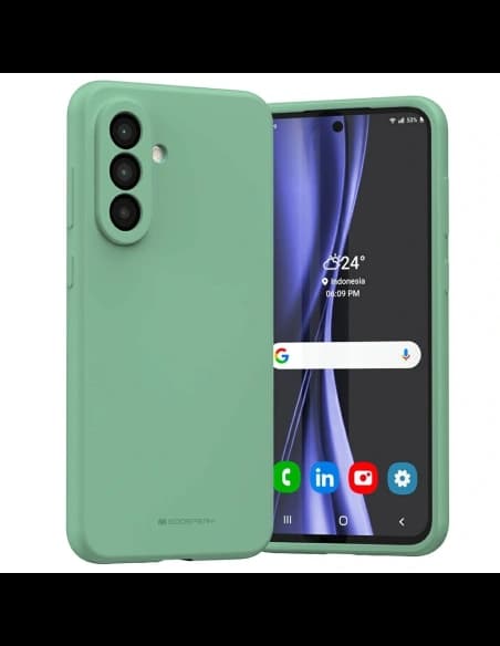 Etui Mercury Silicone do Samsung Galaxy A56 zielony