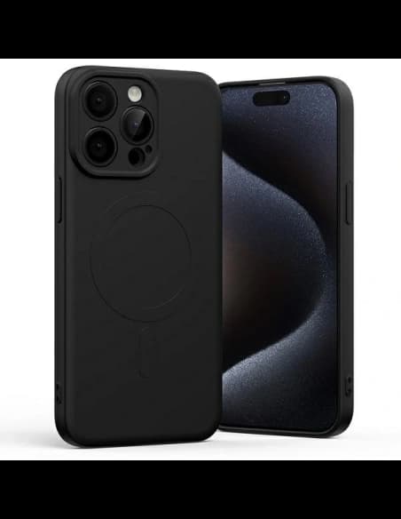 Mercury MagSafe Semi-Silikonhülle für Apple iPhone 15 Pro Max schwarz