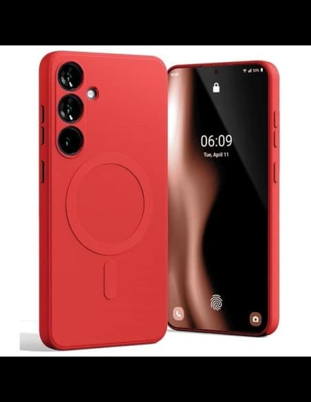 Carcasă semi-siliconică Mercury MagSafe pentru Samsung Galaxy S24+ Plus roșie