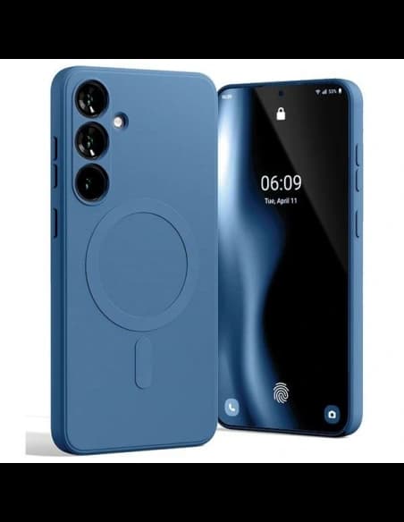 Carcasa Semi-Siliconică Mercury MagSafe pentru Samsung Galaxy S24+ Plus, albastră