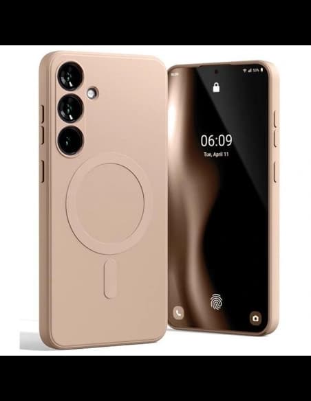 Mercury MagSafe Semi-Silicone Case Samsung Galaxy S24+ Plus pink sandy