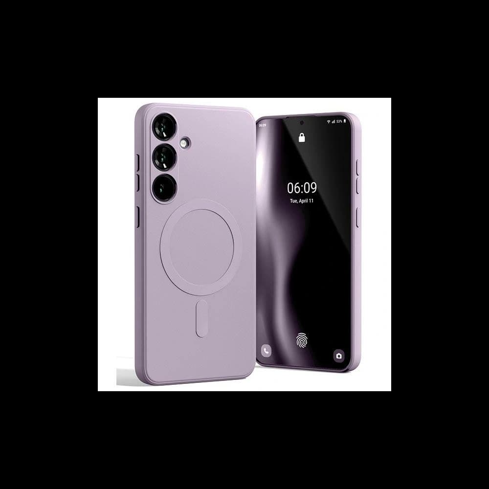 Mercury MagSafe Polosilikonový kryt pro Samsung Galaxy S24 levandulově fialový - 1