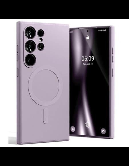 Carcasa Semi-Siliconică Mercury MagSafe pentru Samsung Galaxy S24 Ultra violet liliachiu.