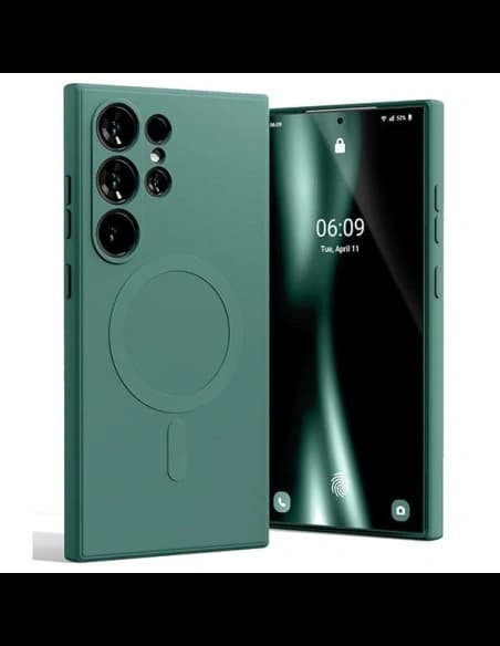 Carcasă semi-siliconică Mercury MagSafe pentru Samsung Galaxy S24 Ultra verde
